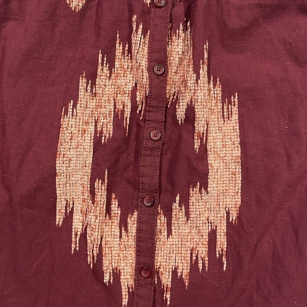 NWT Anthropologie Pilcro The Romy Relaxed Geometric Buttondown Top - Picture 10 of 11